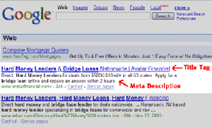 Editor de Metatags de SPC - Ejemplo de uso en Google de TITLE y DESCRIPTION
